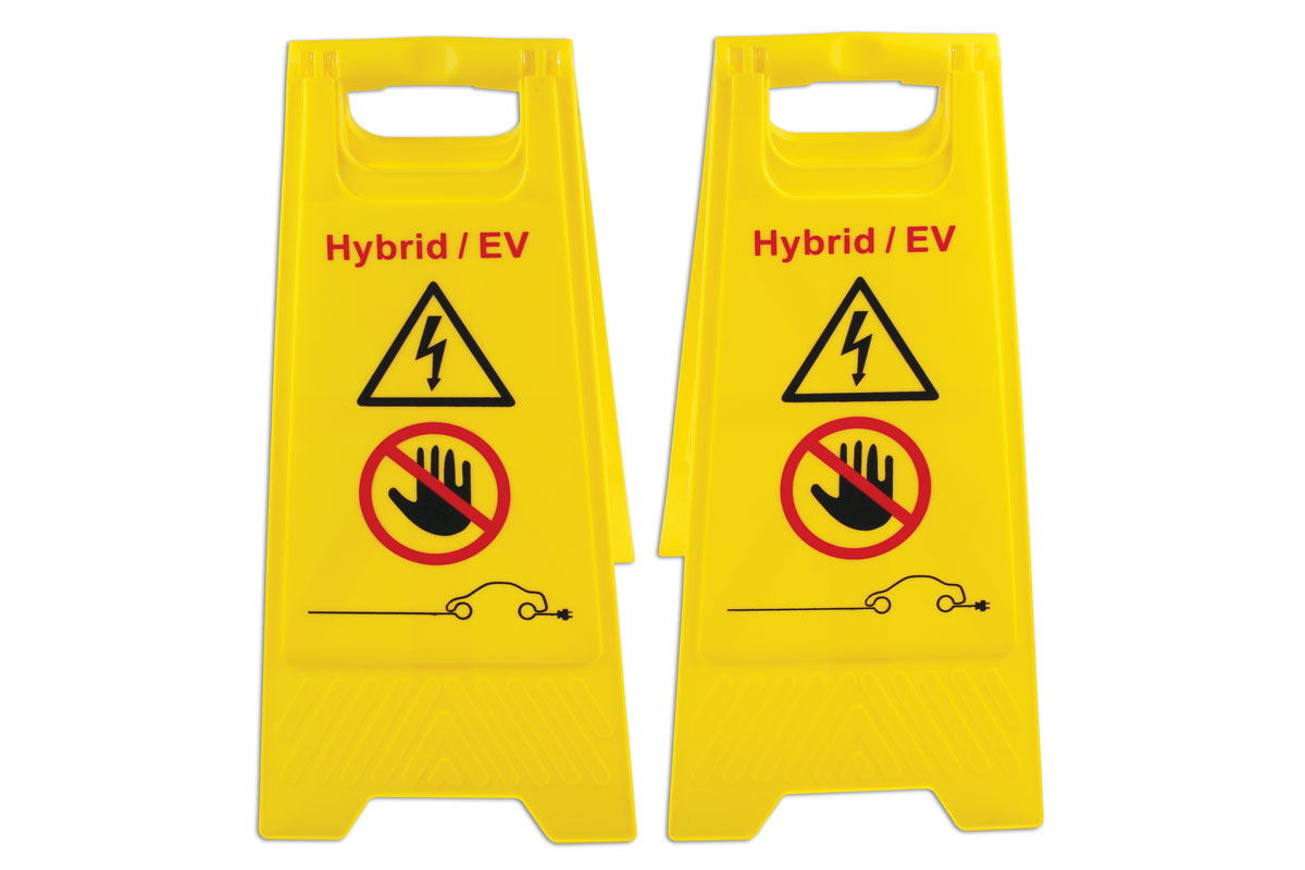 207 9000 020 00 EV/Hybrid Floor Warning Signs 2pc